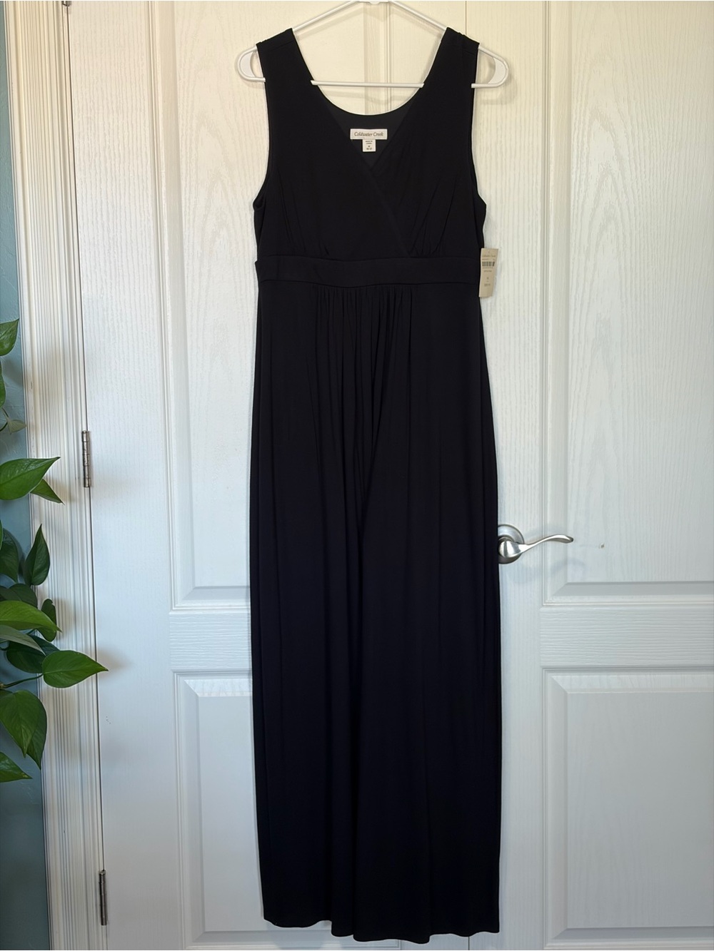 NWT Coldwater Creek Black Soft Knit Maxi Dress Medium (10-12)